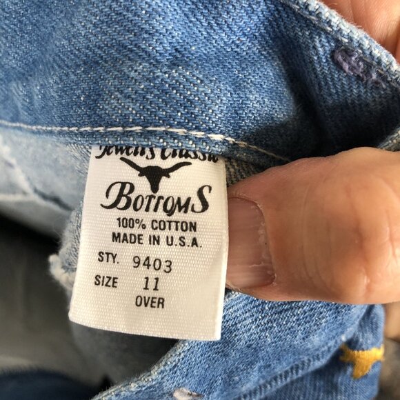 Vintage Jewells Classic Bottoms Jeans Juniors 11 Blue Faded Bareback Western - Picture 16 of 16